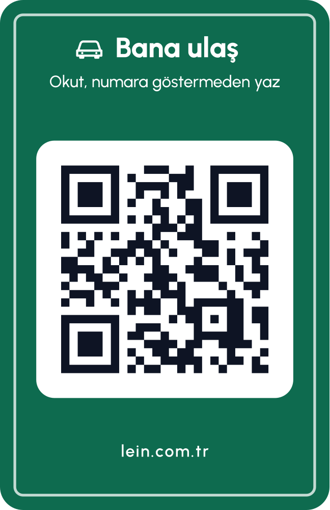 Yeşil etiket araç QR sticker