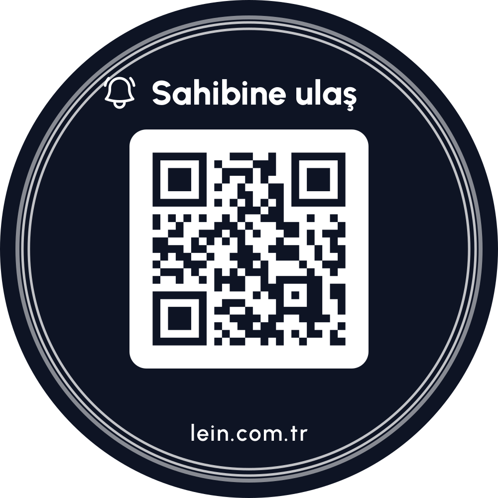 Siyah yuvarlak araç QR sticker