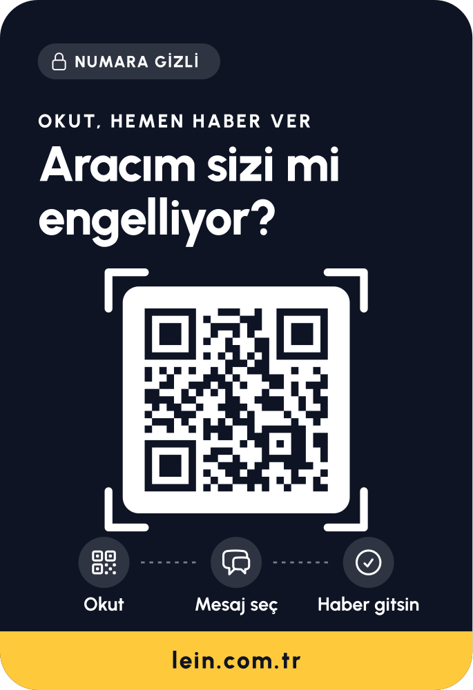 Talimatlı gece araç QR sticker