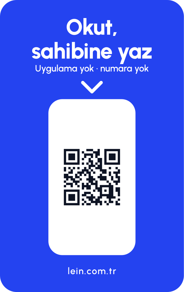 Telefon araç QR sticker