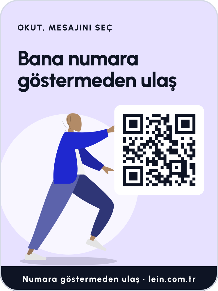 Karakterli lila araç QR sticker