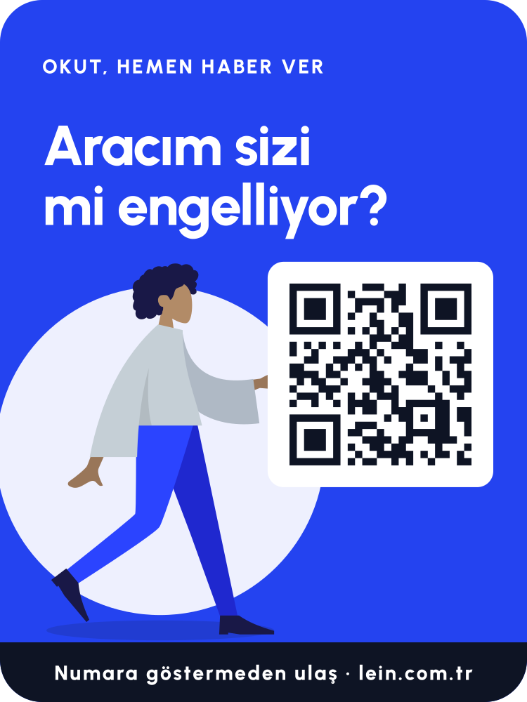 Karakterli mavi araç QR sticker