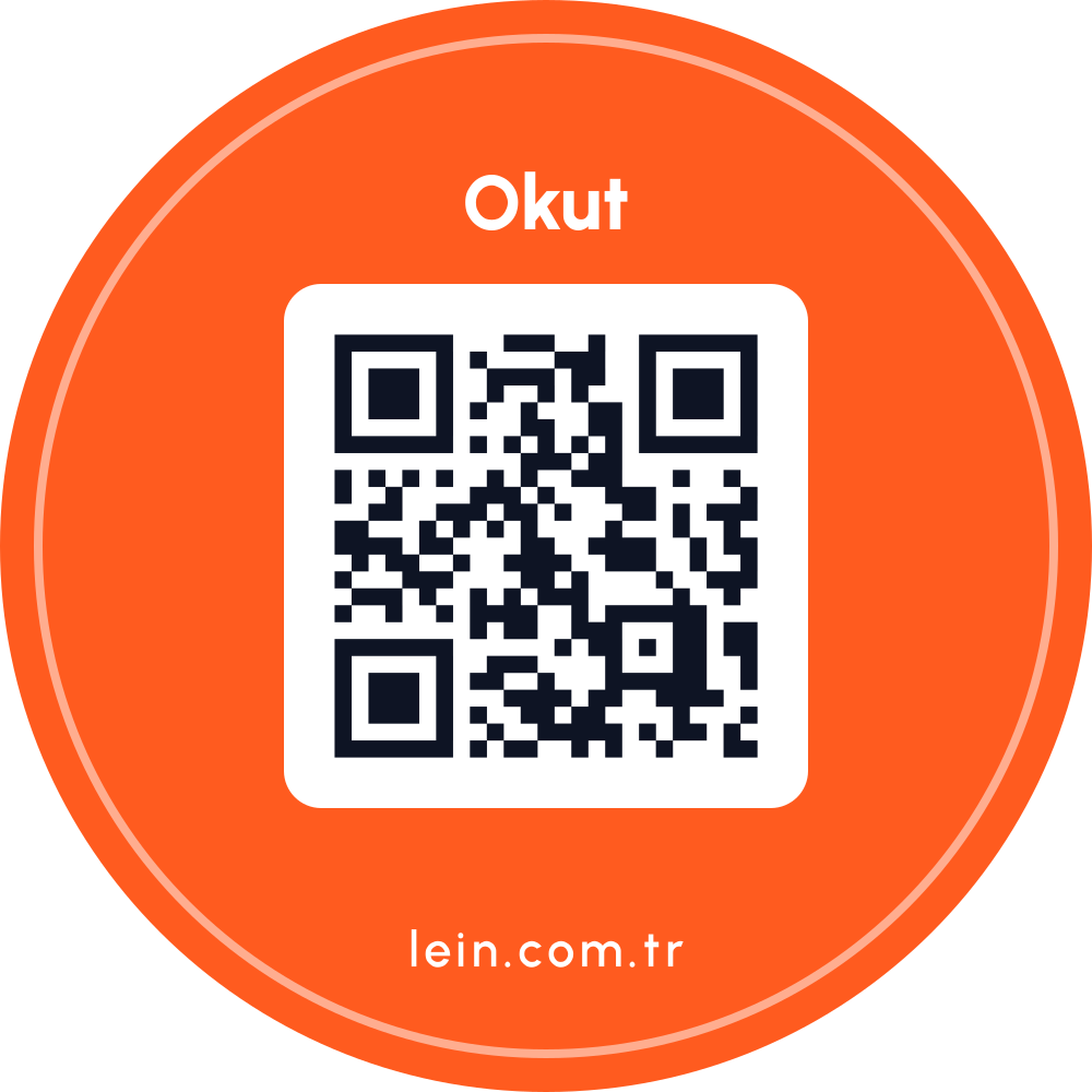 Mini yuvarlak turuncu araç QR sticker