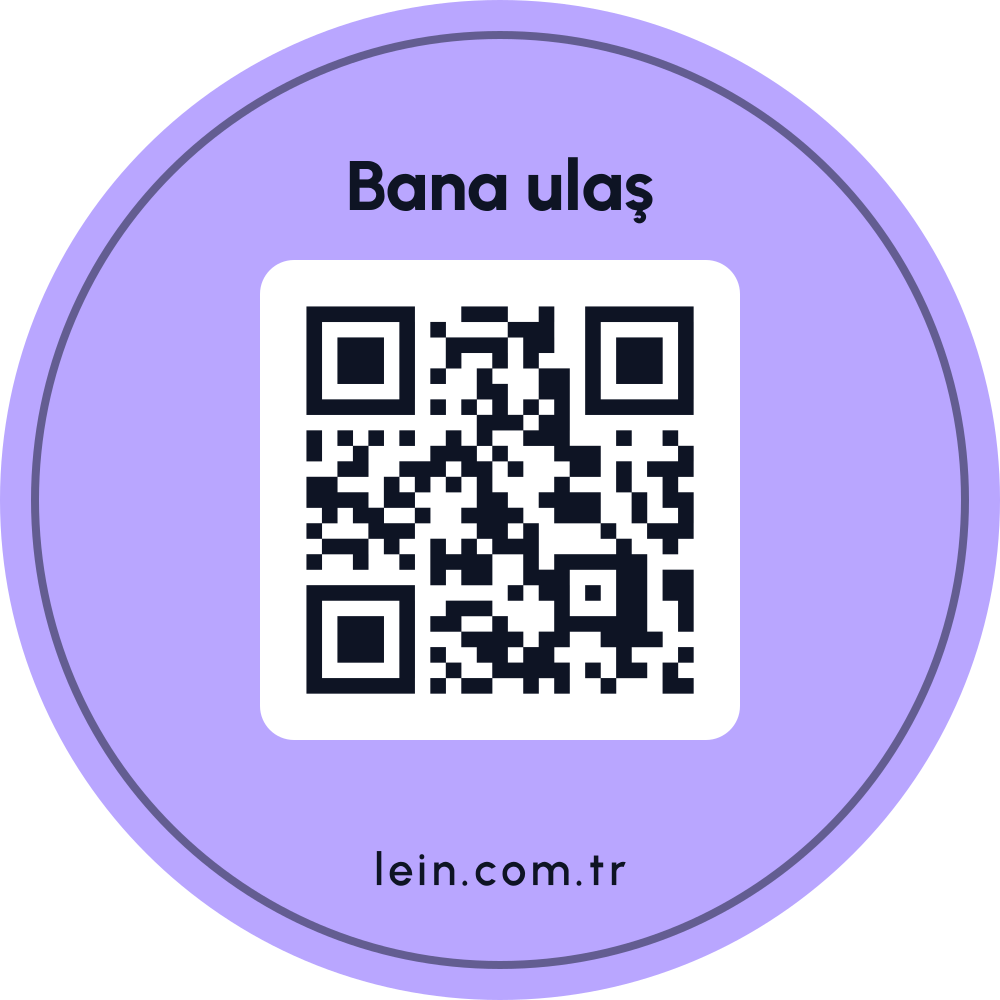 Mini yuvarlak lila araç QR sticker