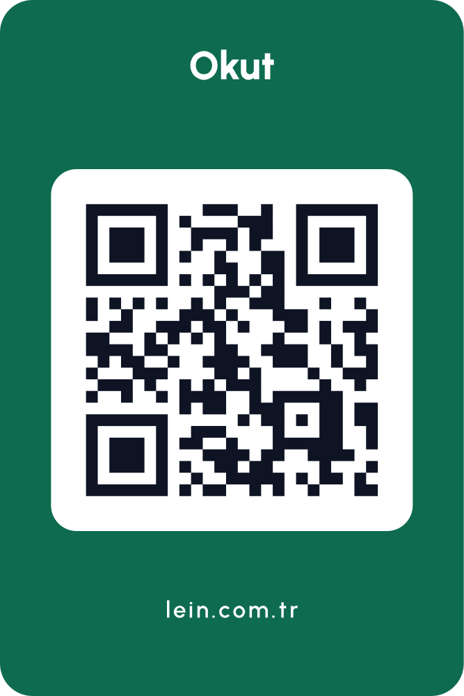 Mini etiket yeşil araç QR sticker